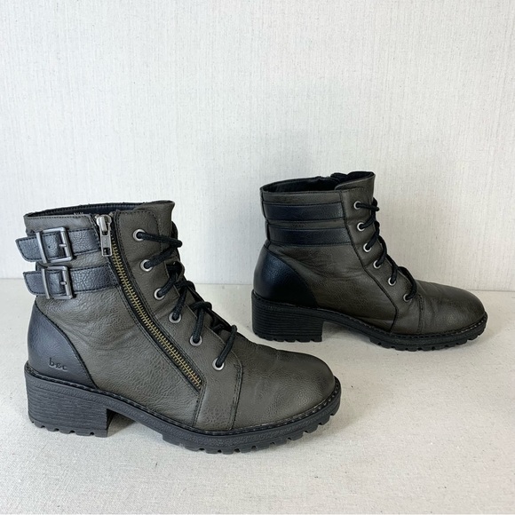 B.O.C.~Women’s ‘Godfrey’‎ Faux Leather Lug Sole Buckled Combat Boots~Sz 9.5 - Picture 7 of 12